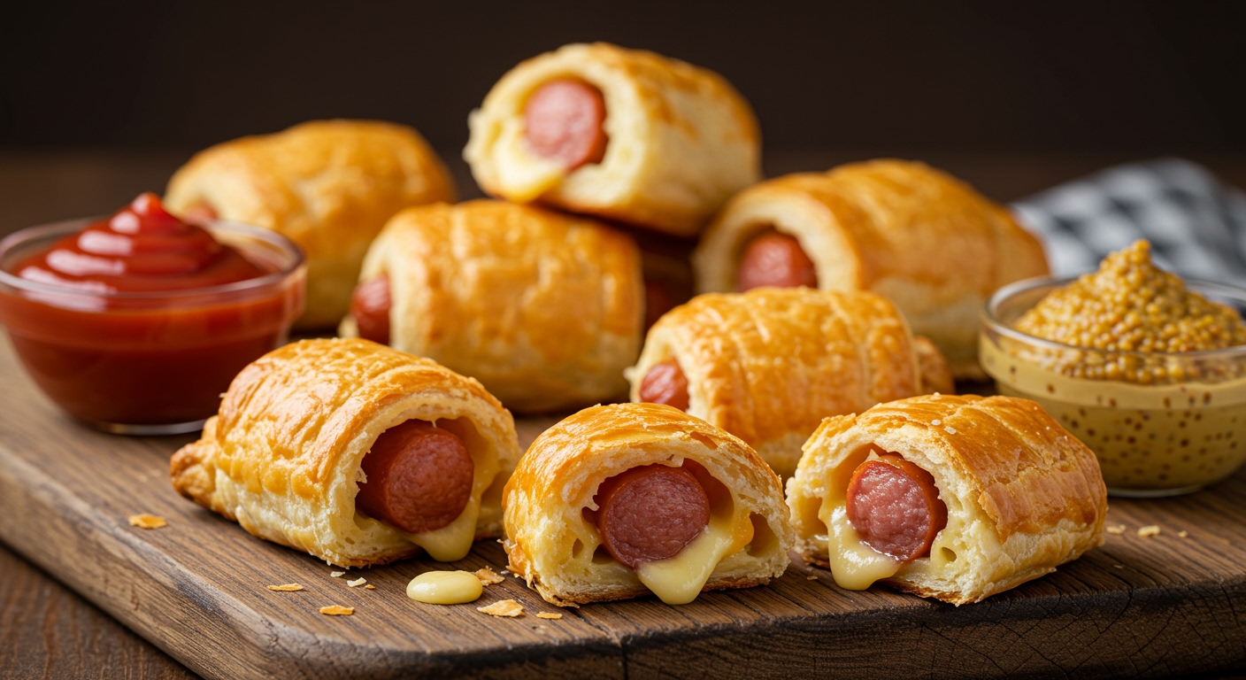 Enroladinho de Salsicha com Massa de Pastel