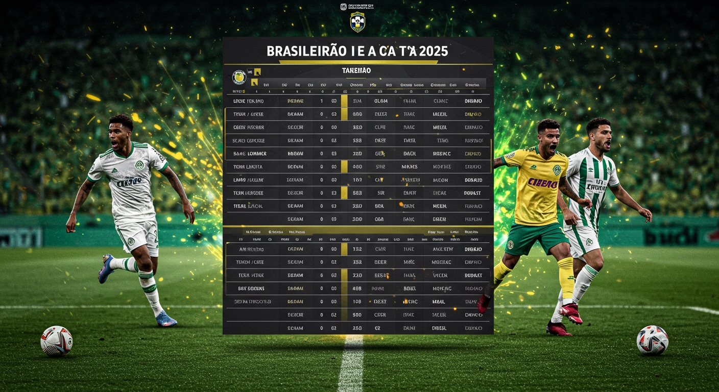 Tabela Brasileirão 2025: A Classificação Atualizada Rodada a Rodada